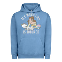 Pigment Pebble Blue beauty and the beast belle my weekend is booked t shirt Urban Hoodie - artisFamous