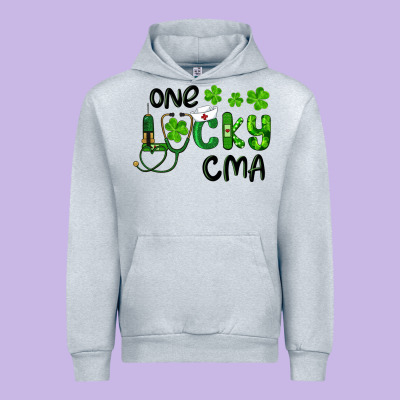One Lucky Certified Medical Assistant Cma Urban Hoodie Designed By Ranaportraitstore