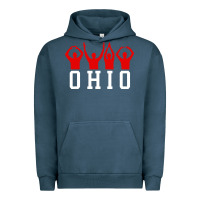 Pigment Midnight Navy vintage state of ohio home pride Urban Hoodie - artisFamous