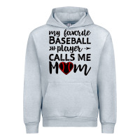 Heather Grey womens my favorite baseball player calls me mom Urban Hoodie - artisFamous