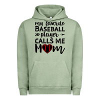 Pigment Oil Green womens my favorite baseball player calls me mom Urban Hoodie - artisFamous