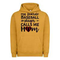 Pigment Peanut Butter womens my favorite baseball player calls me mom Urban Hoodie - artisFamous