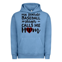 Pigment Pebble Blue womens my favorite baseball player calls me mom Urban Hoodie - artisFamous