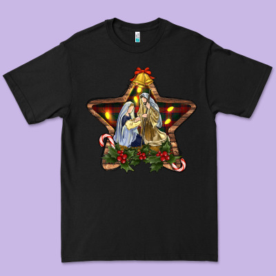 Christmas Baby Jesus Oh Holly Night Premium Tee Designed By Ranaportraitstore