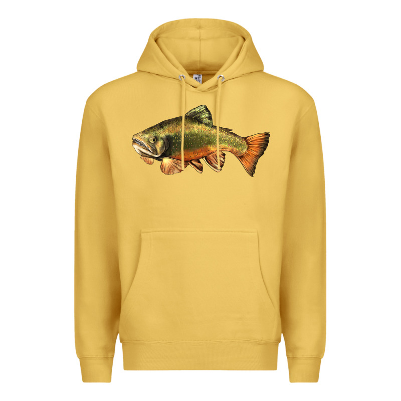 Leaping Brook Trout Premium Hoodie by LillyAllenDesigns | Teevron