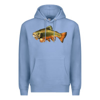 Colony Blue leaping brook trout Premium Hoodie - LillyAllenDesigns
