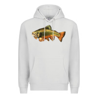 Dove Grey leaping brook trout Premium Hoodie - LillyAllenDesigns