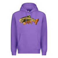 Purple leaping brook trout Premium Hoodie - LillyAllenDesigns