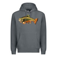 Rock leaping brook trout Premium Hoodie - LillyAllenDesigns