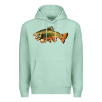 Seafoam leaping brook trout Premium Hoodie - LillyAllenDesigns
