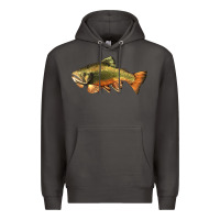 Smoke leaping brook trout Premium Hoodie - LillyAllenDesigns