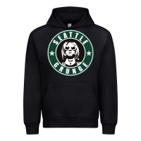 Black seattle grunge Urban Hoodie - artisFamous