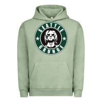 Pigment Oil Green seattle grunge Urban Hoodie - artisFamous