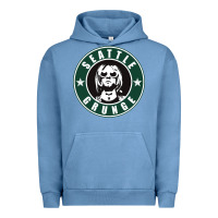 Pigment Pebble Blue seattle grunge Urban Hoodie - artisFamous