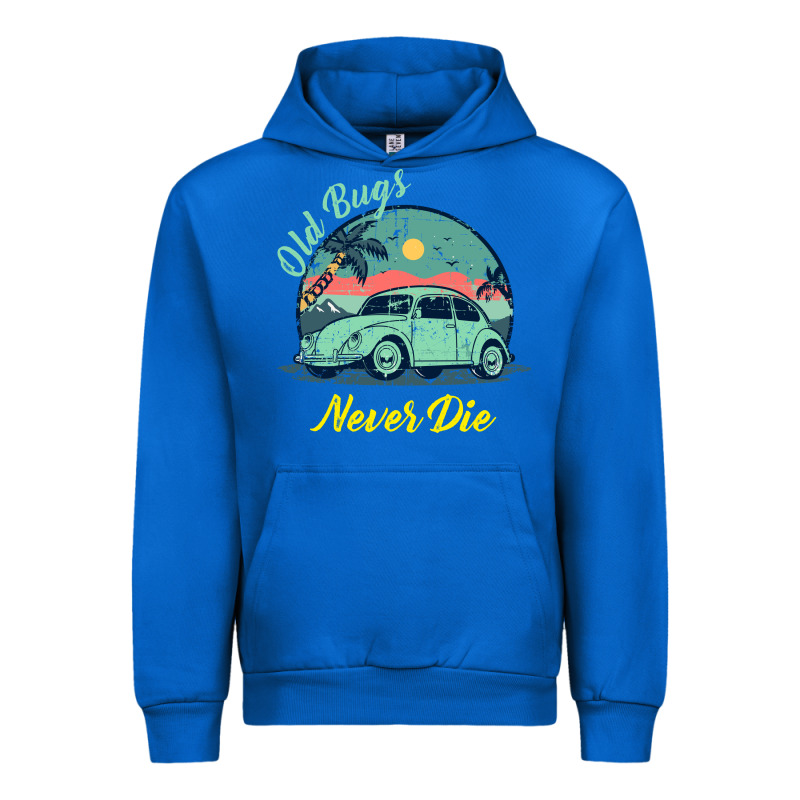 Vintage Funny Beetle Bug Distressed Classic Cars Old Bugs Never Die Urban Hoodie by artisFamous | Teevron
