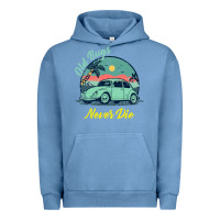 Pigment Pebble Blue Vintage Funny Beetle Bug Distressed Classic Cars Old Bugs Never Die Urban Hoodie - artisFamous