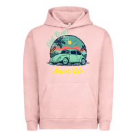 Pigment Salmon Vintage Funny Beetle Bug Distressed Classic Cars Old Bugs Never Die Urban Hoodie - artisFamous