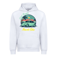 White Vintage Funny Beetle Bug Distressed Classic Cars Old Bugs Never Die Urban Hoodie - artisFamous