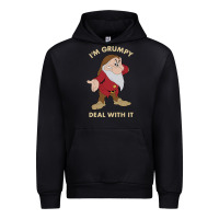 Black snow white i'm grumpy deal with it portrait t shirt Urban Hoodie - artisFamous
