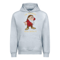 Heather Grey snow white i'm grumpy deal with it portrait t shirt Urban Hoodie - artisFamous