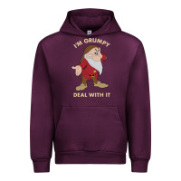 Mauve Wine snow white i'm grumpy deal with it portrait t shirt Urban Hoodie - artisFamous