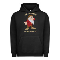 Pigment Black snow white i'm grumpy deal with it portrait t shirt Urban Hoodie - artisFamous