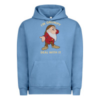 Pigment Pebble Blue snow white i'm grumpy deal with it portrait t shirt Urban Hoodie - artisFamous