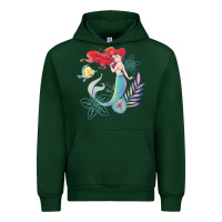 Forest Green the little mermaid ari  and flounder sea t shirt Urban Hoodie - artisFamous