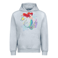 Heather Grey the little mermaid ari  and flounder sea t shirt Urban Hoodie - artisFamous