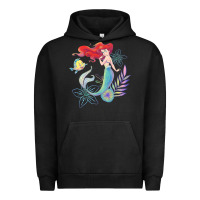 Pigment Black the little mermaid ari  and flounder sea t shirt Urban Hoodie - artisFamous