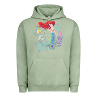 Pigment Oil Green the little mermaid ari  and flounder sea t shirt Urban Hoodie - artisFamous