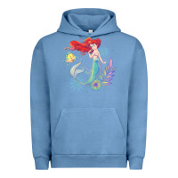 Pigment Pebble Blue the little mermaid ari  and flounder sea t shirt Urban Hoodie - artisFamous