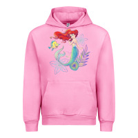 Fuchsia Pink the little mermaid ari  and flounder sea t shirt Urban Hoodie - artisFamous