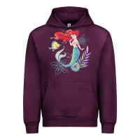 Mauve Wine the little mermaid ari  and flounder sea t shirt Urban Hoodie - artisFamous