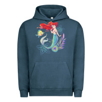Pigment Midnight Navy the little mermaid ari  and flounder sea t shirt Urban Hoodie - artisFamous