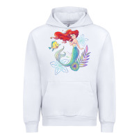 White the little mermaid ari  and flounder sea t shirt Urban Hoodie - artisFamous