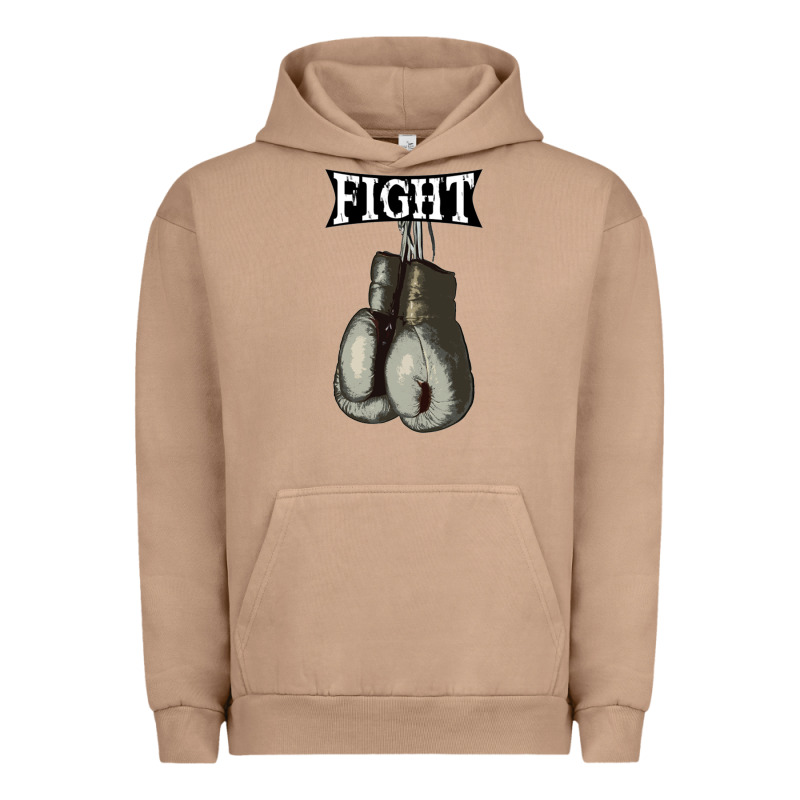Boxing Vintage Fight Gloves Urban Hoodie by artisFamous | Teevron