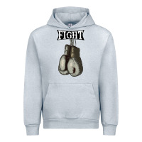 Heather Grey boxing vintage fight gloves Urban Hoodie - artisFamous