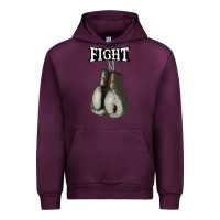 Mauve Wine boxing vintage fight gloves Urban Hoodie - artisFamous