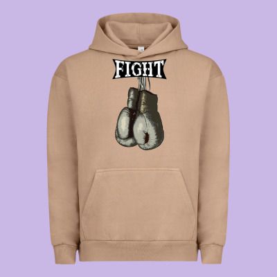 Boxing Vintage Fight Gloves Urban Hoodie Designed By Artisfamous