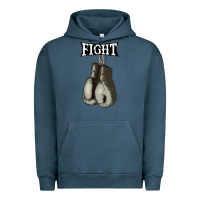 Pigment Midnight Navy boxing vintage fight gloves Urban Hoodie - artisFamous