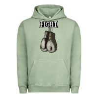 Pigment Oil Green boxing vintage fight gloves Urban Hoodie - artisFamous
