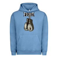 Pigment Pebble Blue boxing vintage fight gloves Urban Hoodie - artisFamous