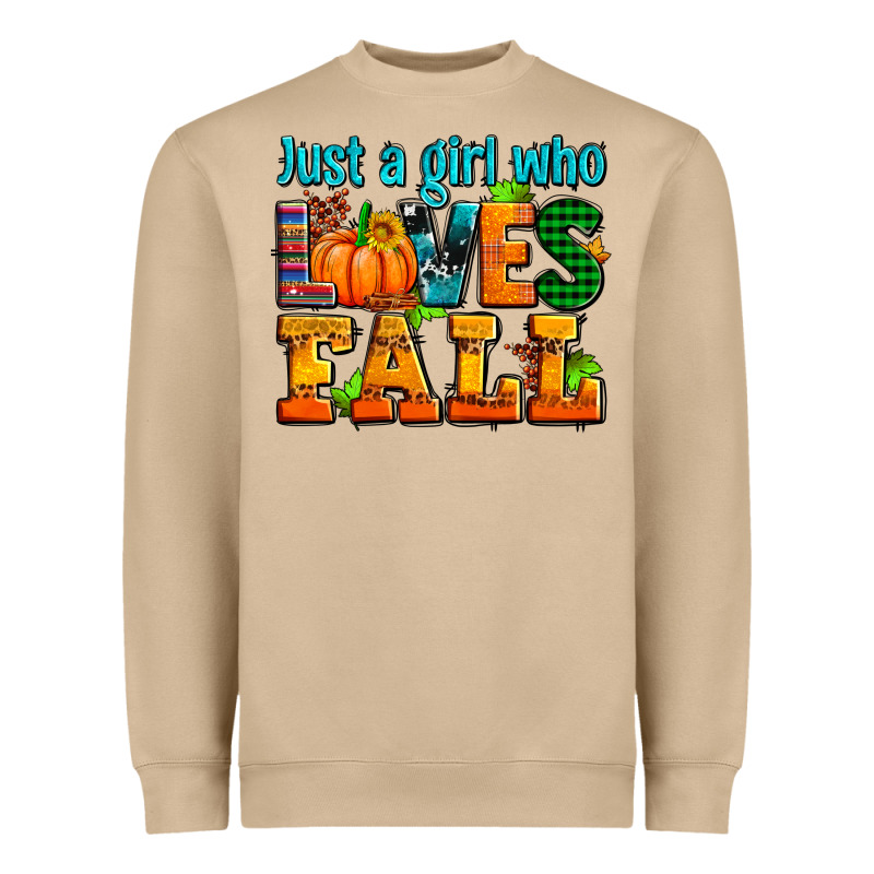 Just A Girl Who Loves Fall Heavyweight Sweatshirt by AdoDesignShop | Teevron