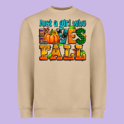 Just A Girl Who Loves Fall Heavyweight Sweatshirt Designed By Adodesignshop
