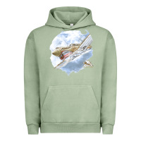 Pigment Oil Green 40 flying tigers Urban Hoodie - artisFamous