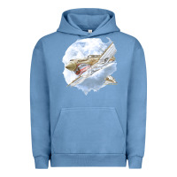 Pigment Pebble Blue 40 flying tigers Urban Hoodie - artisFamous
