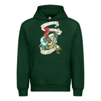 Forest Green alan a dale rooster  oo de lally golly what a day tattoo watercolor pa Urban Hoodie - artisFamous