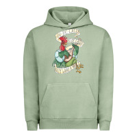 Pigment Oil Green alan a dale rooster  oo de lally golly what a day tattoo watercolor pa Urban Hoodie - artisFamous