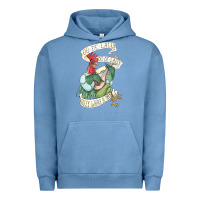Pigment Pebble Blue alan a dale rooster  oo de lally golly what a day tattoo watercolor pa Urban Hoodie - artisFamous
